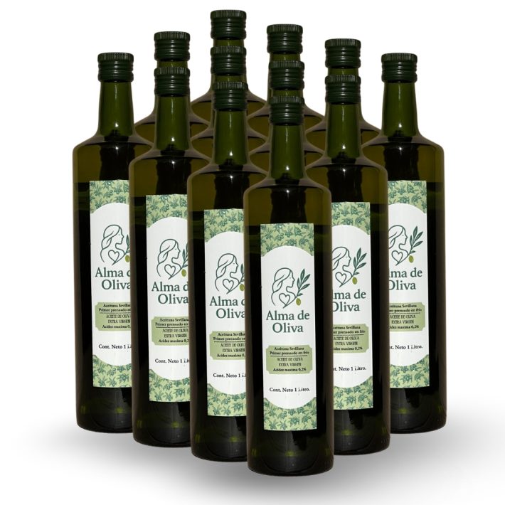 Caja de 12 Aceites de oliva 1 Lt. Alma de Oliva